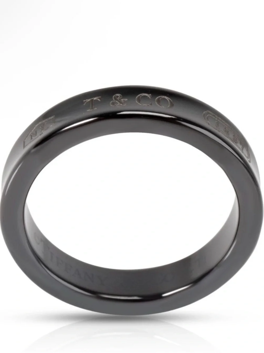 Tiffany & Co Gunmetal Ring Size 7